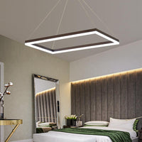 4-Tier Rectangle Acrylic LED Suspension Light Nordic Style Chandelier - Rebooters