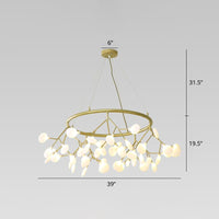 45-Bulb Living Room Chandelier Artistic Golden Pendant Lamp - Rebooters