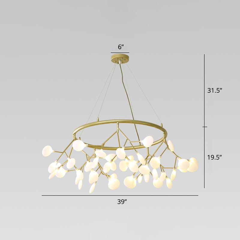 45-Bulb Living Room Chandelier Artistic Golden Pendant Lamp - Rebooters