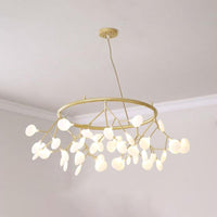 45-Bulb Living Room Chandelier Artistic Golden Pendant Lamp - Rebooters