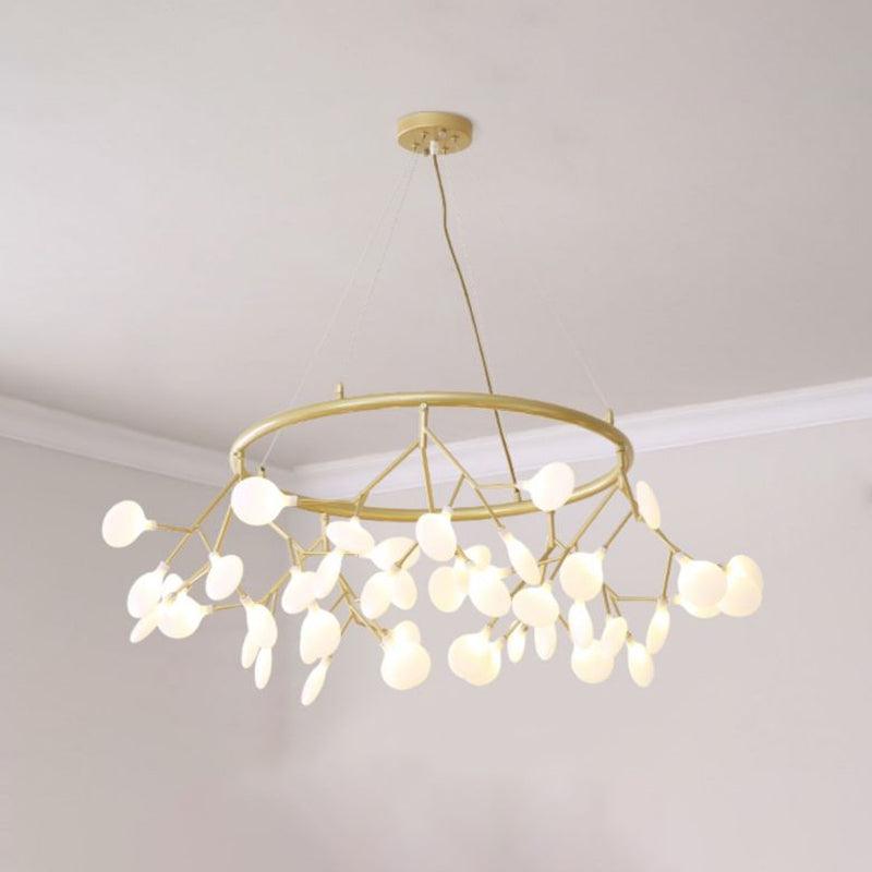 45-Bulb Living Room Chandelier Artistic Golden Pendant Lamp - Rebooters