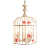 3 Lights Chandelier Light Rustic Birdcage Metal Ceiling Light - Rebooters