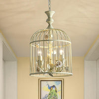Birdcage Metal Hanging Light Fixture Rustic 3/5 Lights Chandelier - Rebooters