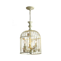 Birdcage Metal Hanging Light Fixture Rustic 3/5 Lights Chandelier - Rebooters