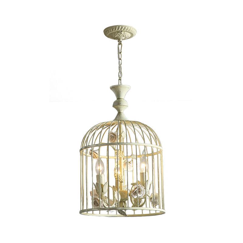Birdcage Metal Hanging Light Fixture Rustic 3/5 Lights Chandelier - Rebooters