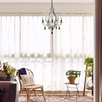 5 Lights Wood Ceiling Light Traditional Dark Wood Lantern Chandelier - Rebooters