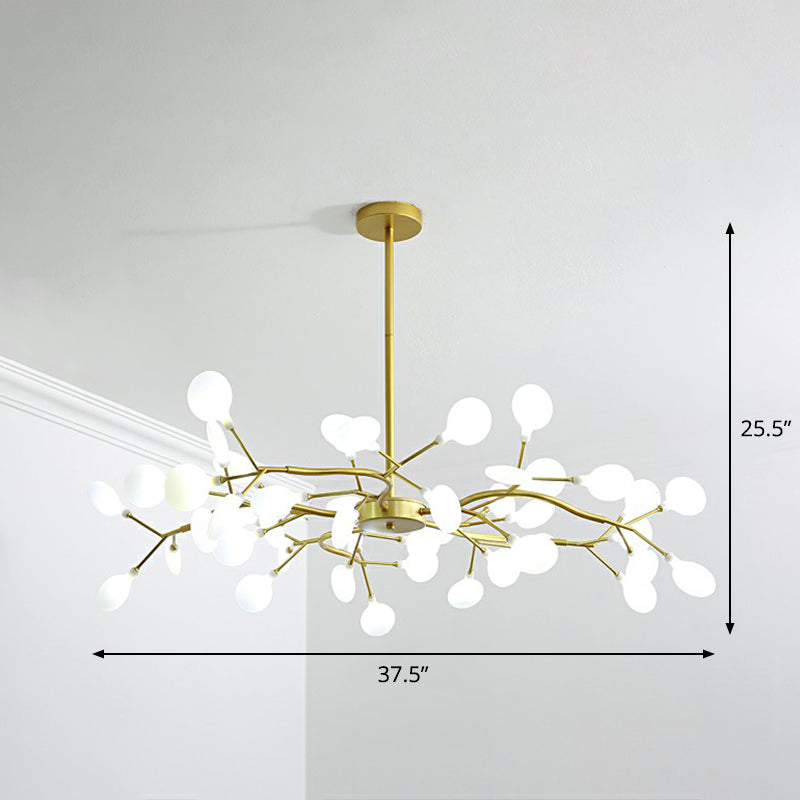Gold Finish Firefly Hanging Lamp Modern Acrylic Chandelier - Rebooters