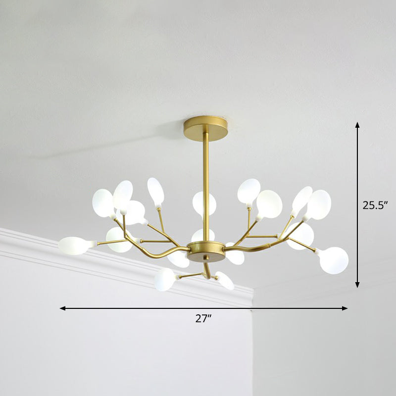 Gold Finish Firefly Hanging Lamp Modern Acrylic Chandelier - Rebooters