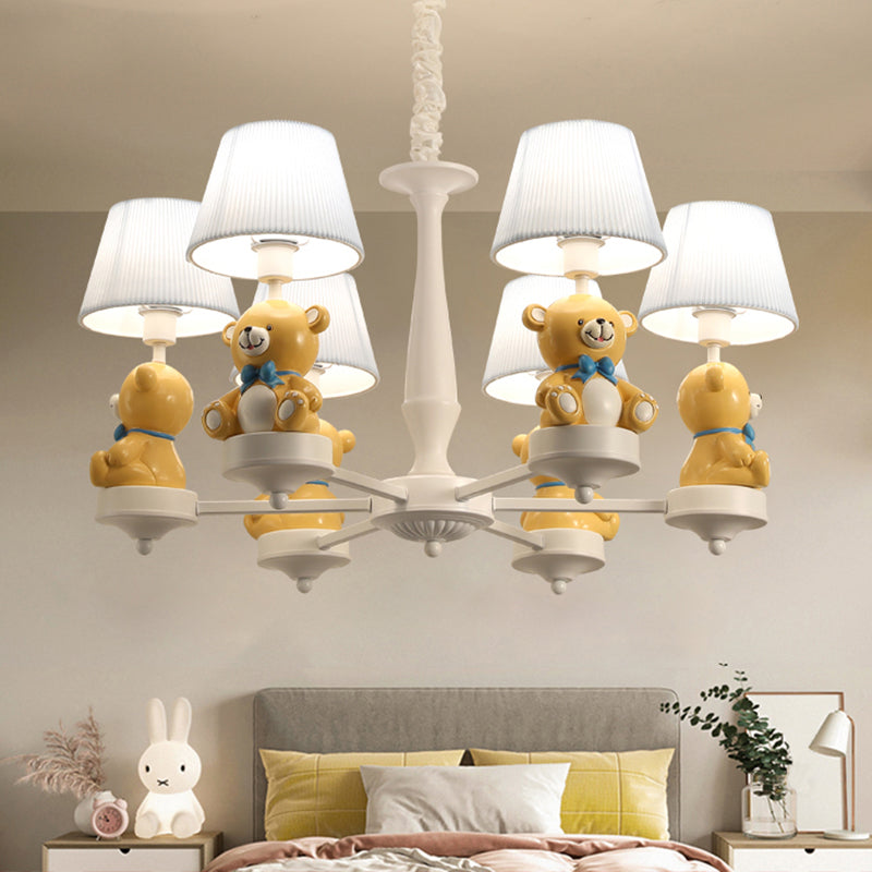 Yellow Bear Toy Chandelier Cartoon Resin Suspension Light - Rebooters