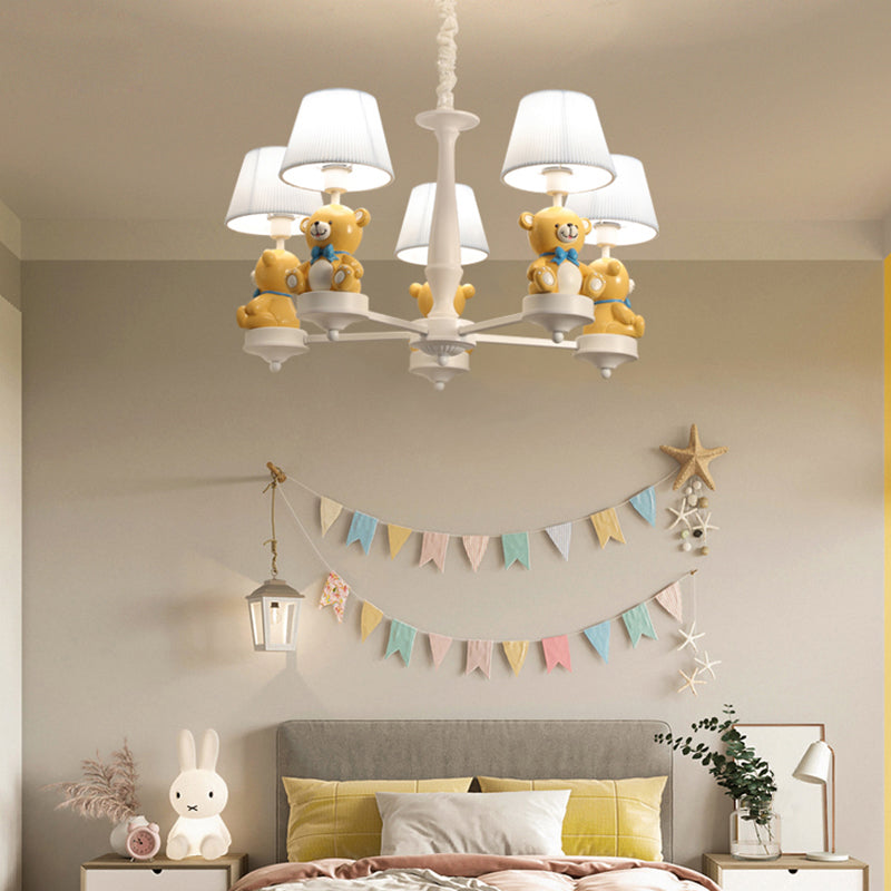 Yellow Bear Toy Chandelier Cartoon Resin Suspension Light - Rebooters