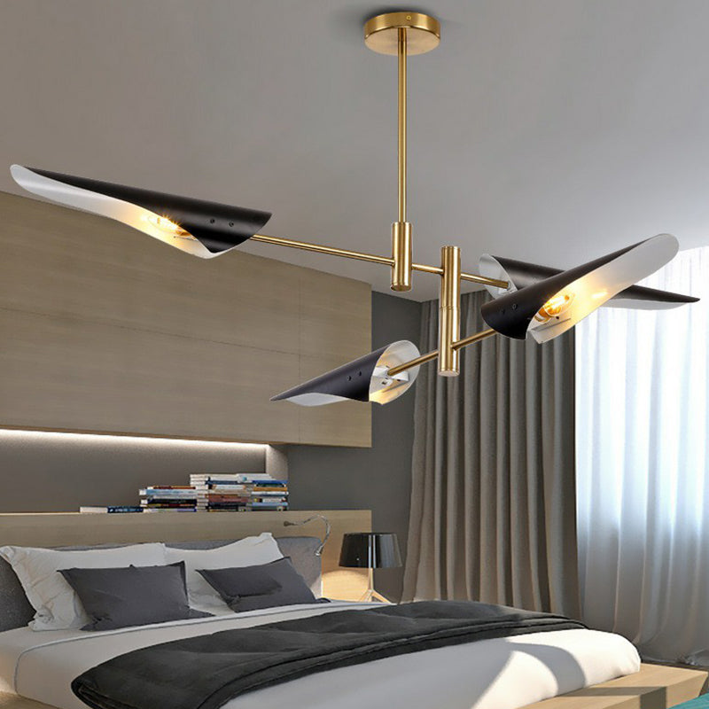 Metal Tiers Adjustable Chandelier Postmodernism Suspension Pendant Light for Living Room - Rebooters