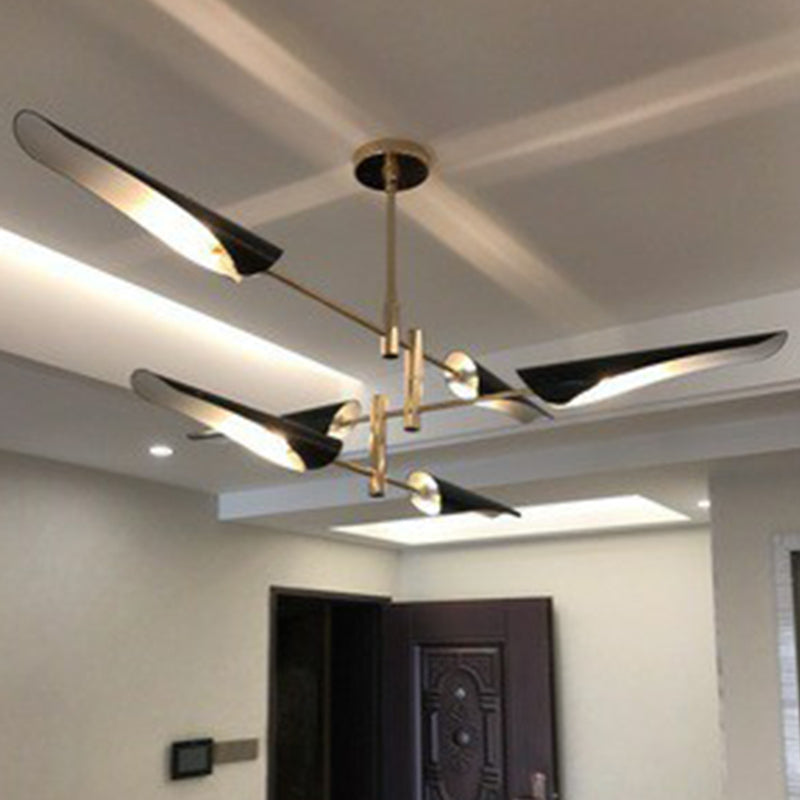 Metal Tiers Adjustable Chandelier Postmodernism Suspension Pendant Light for Living Room - Rebooters