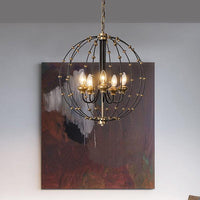 3/5 Bulbs Dining Room Ceiling Lamp Country Black Chandelier - Rebooters