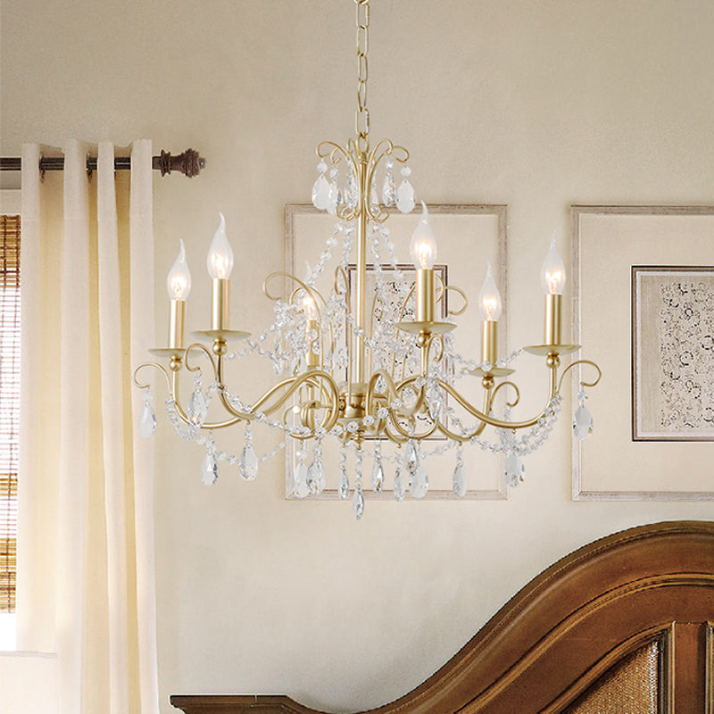 Metal Gold Finish Chandelier Candelabra Victorian Style Light - Rebooters
