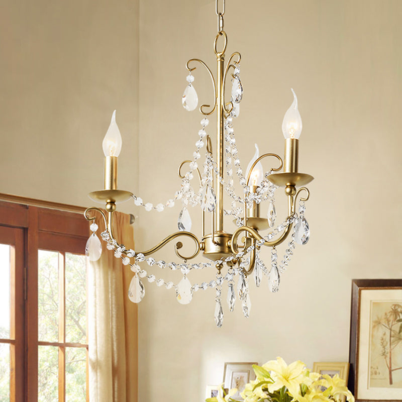 Metal Gold Finish Chandelier Candelabra Victorian Style Light - Rebooters