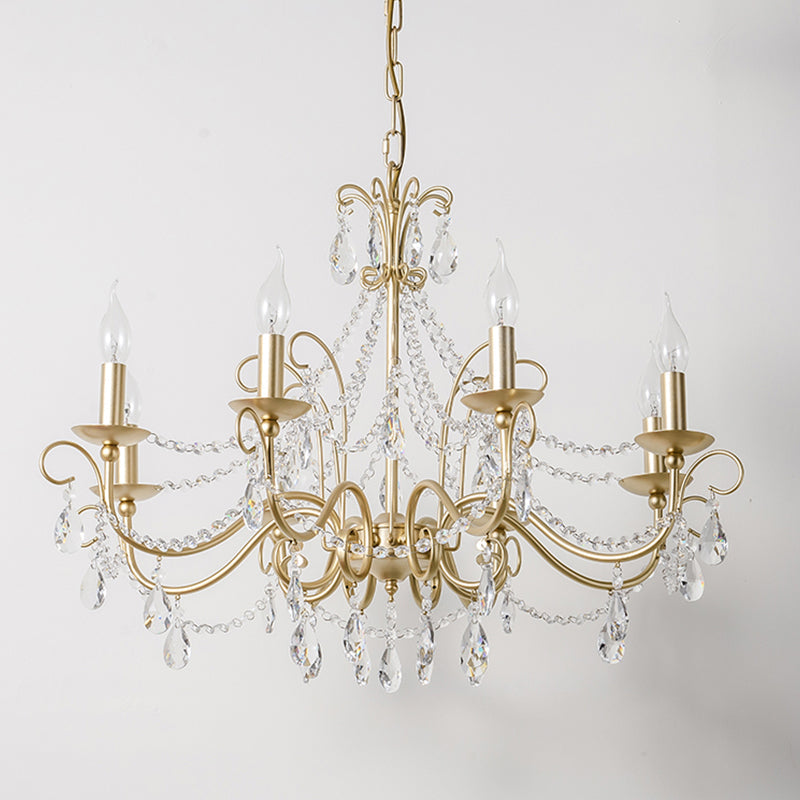 Metal Gold Finish Chandelier Candelabra Victorian Style Light - Rebooters