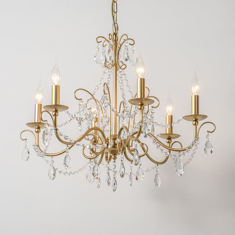 Metal Gold Finish Chandelier Candelabra Victorian Style Light - Rebooters