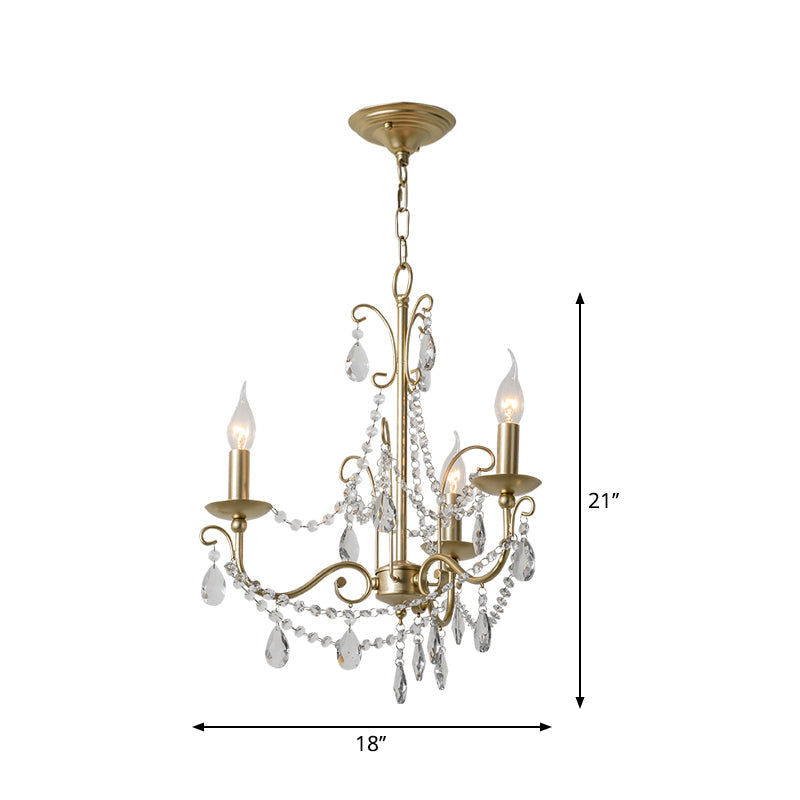 Metal Gold Finish Chandelier Candelabra Victorian Style Light - Rebooters