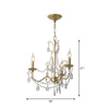Metal Gold Finish Chandelier Candelabra Victorian Style Light - Rebooters