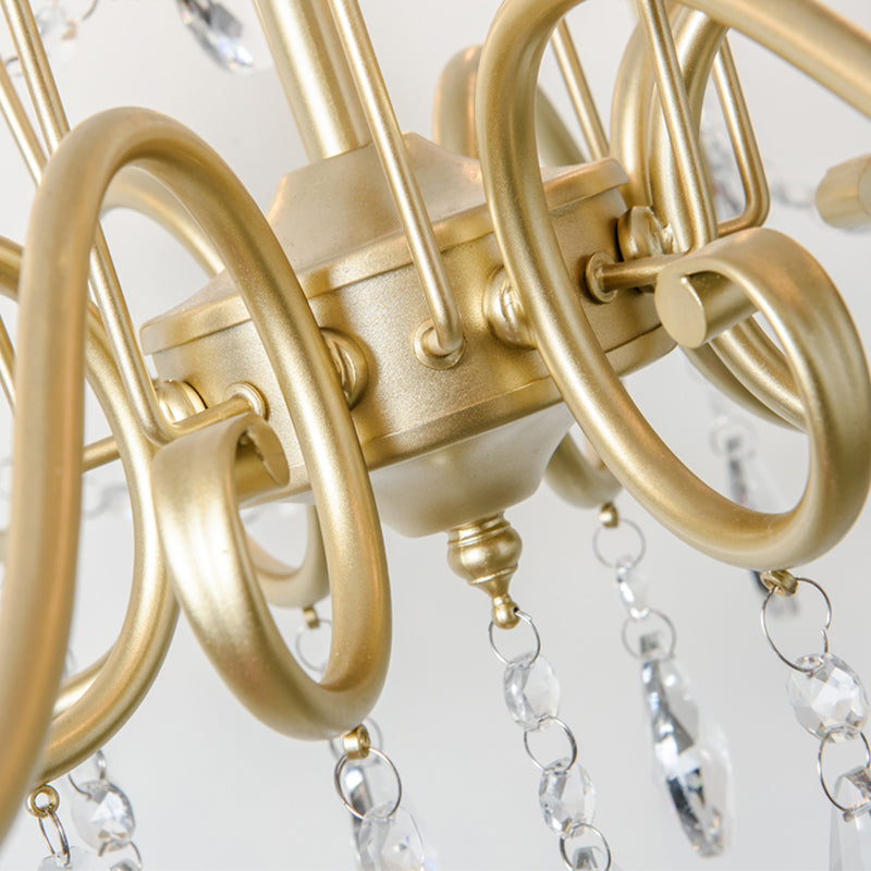 Metal Gold Finish Chandelier Candelabra Victorian Style Light - Rebooters