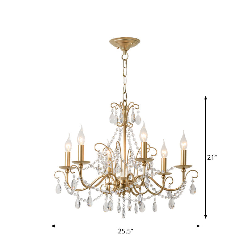Metal Gold Finish Chandelier Candelabra Victorian Style Light - Rebooters