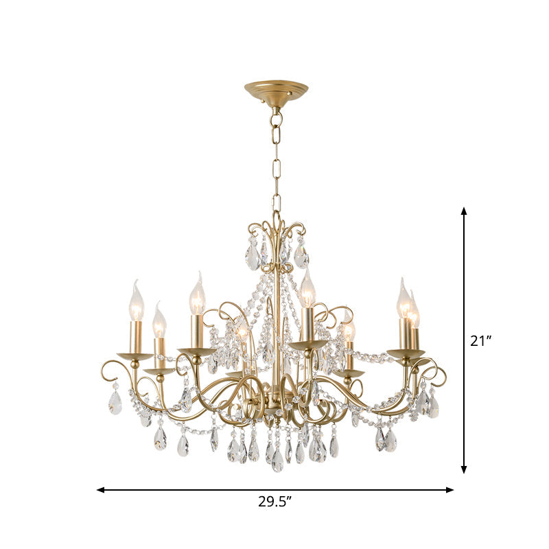 Metal Gold Finish Chandelier Candelabra Victorian Style Light - Rebooters