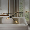 Black Rotatable Rod Arm Hanging Light Industrial Iron Chandelier - Rebooters
