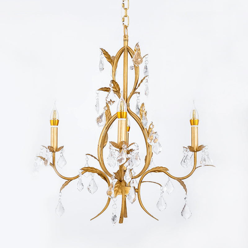 Traditional Swirled Gold Arm Chandelier Light 4 Lights - Rebooters