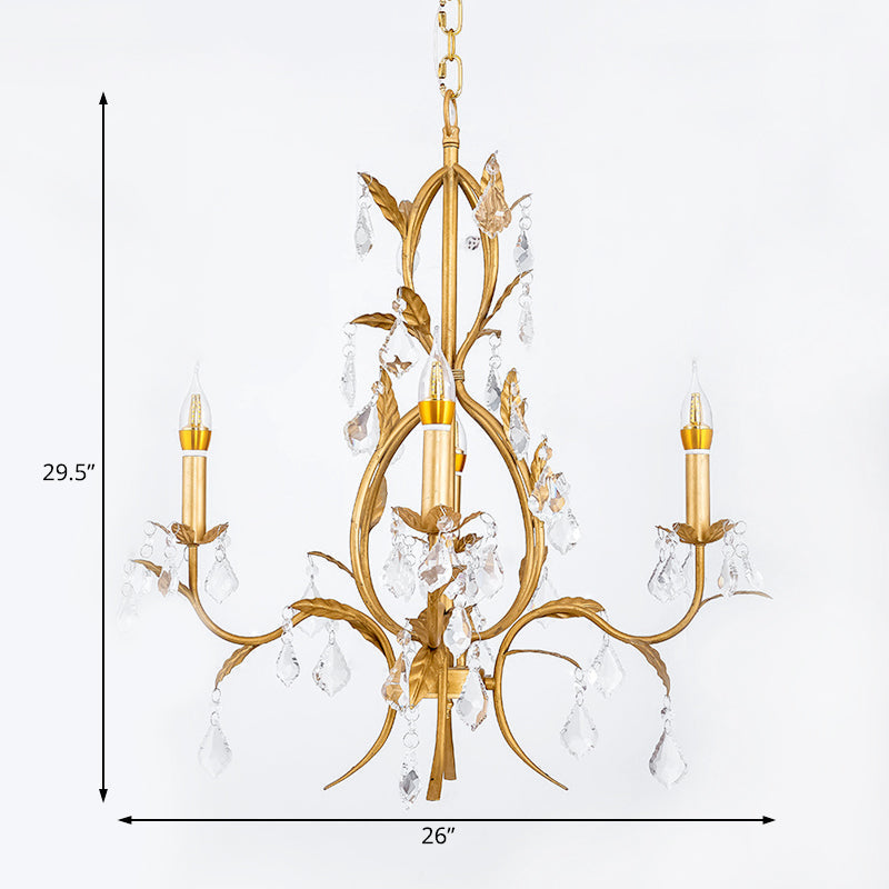 Traditional Swirled Gold Arm Chandelier Light 4 Lights - Rebooters