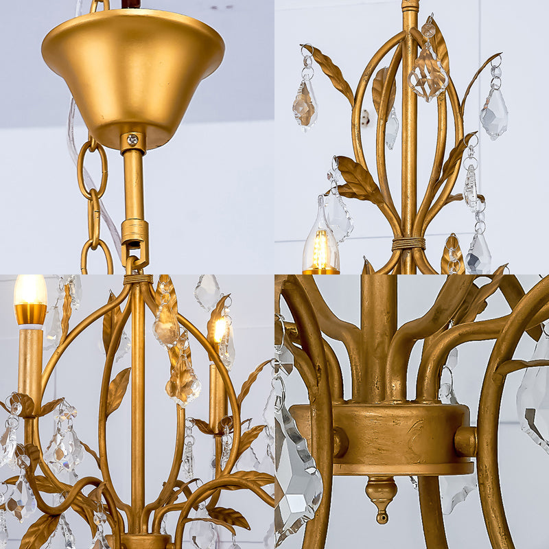 Traditional Swirled Gold Arm Chandelier Light 4 Lights - Rebooters