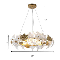 5 Lights Chandelier Light with Maple Crystal Colonial Fixture - Rebooters