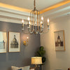 Candle Living Room Chandelier Light Rustic Metal 6 Lights - Rebooters