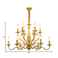 5/12/16 Lights Metal Pendant Chandelier Rustic Black Gold Fixture - Rebooters