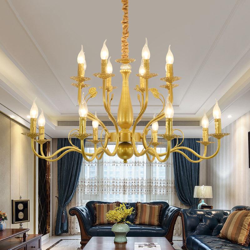 5/12/16 Lights Metal Pendant Chandelier Rustic Black Gold Fixture - Rebooters