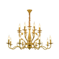 5/12/16 Lights Metal Pendant Chandelier Rustic Black Gold Fixture - Rebooters