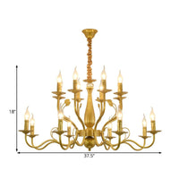 5/12/16 Lights Metal Pendant Chandelier Rustic Black Gold Fixture - Rebooters