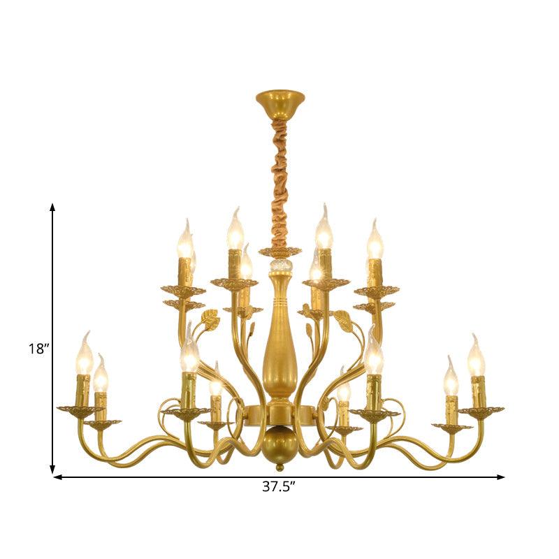 5/12/16 Lights Metal Pendant Chandelier Rustic Black Gold Fixture - Rebooters