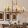 Metal Bell Shade Chandelier 6 Lights Living Room Pendant Light - Rebooters