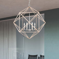 4 Heads Dining Room Hanging Chandelier Contemporary Beige Ceiling Pendant Light - Rebooters