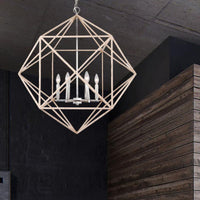 4 Heads Dining Room Hanging Chandelier Contemporary Beige Ceiling Pendant Light - Rebooters