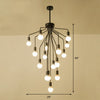 Cascade Chandelier Light Rustic Black Metallic Ceiling Light - Rebooters