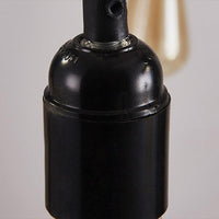 8 Heads Chandelier Light Fixture Steampunk Style Pipe Metal Hanging Lamp in Rust - Rebooters