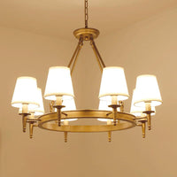 8 Heads Ceiling Lighting Minimalism Empire Shade Fabric Chandelier Light - Rebooters