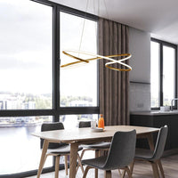 Aluminum Twist Hanging Lamp Artistic LED Chandelier Pendant Light - Rebooters