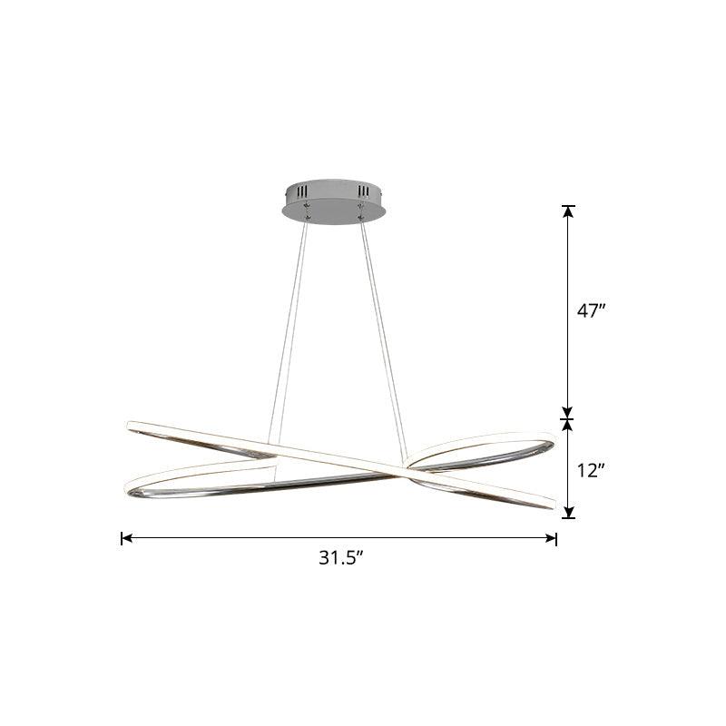 Aluminum Twist Hanging Lamp Artistic LED Chandelier Pendant Light - Rebooters