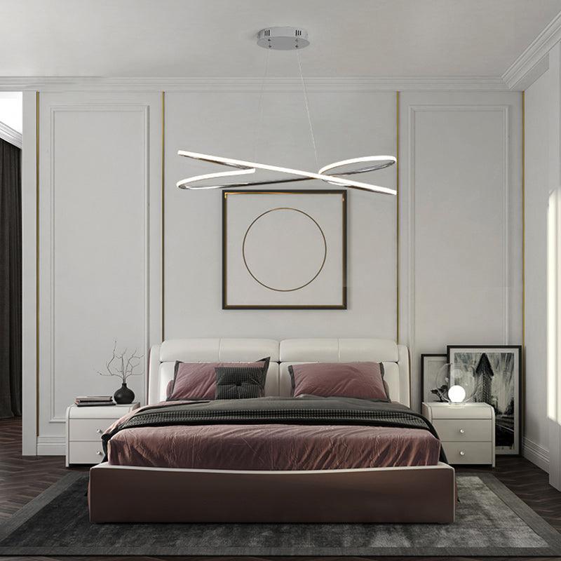 Aluminum Twist Hanging Lamp Artistic LED Chandelier Pendant Light - Rebooters