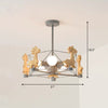 Macaron Cage Ceiling Pendant Light 4-Head Chandelier - Rebooters