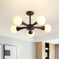 Ball Pendant Lighting Fixture Simplicity Opal Glass Lamp - Rebooters