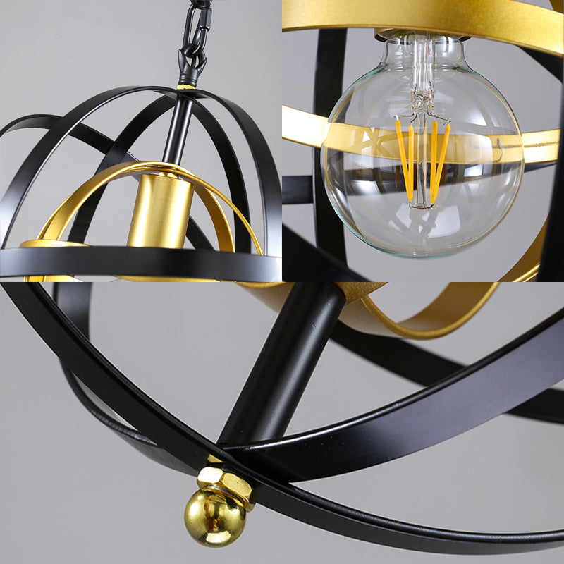 Globe Metal Hanging Lamp Traditional 1 Light Dining Room Pendant - Rebooters