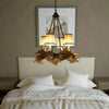 Tapered Dining Room Ceiling Chandelier Rustic Resin 4 Lights - Rebooters